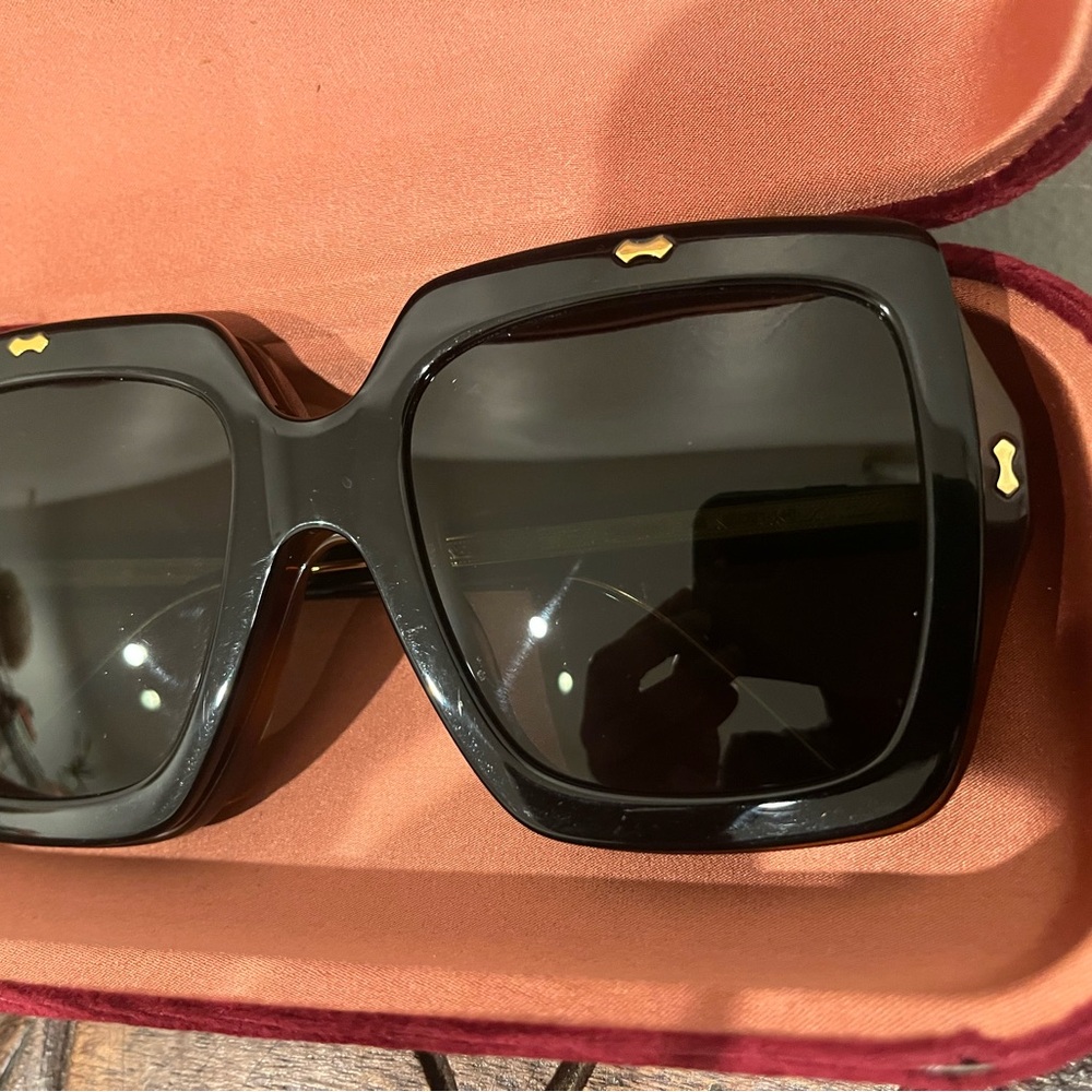 Gucci Tortoise Clear Square Frames with Black Flip-Up Sunglasses - Picture 11 of 11
